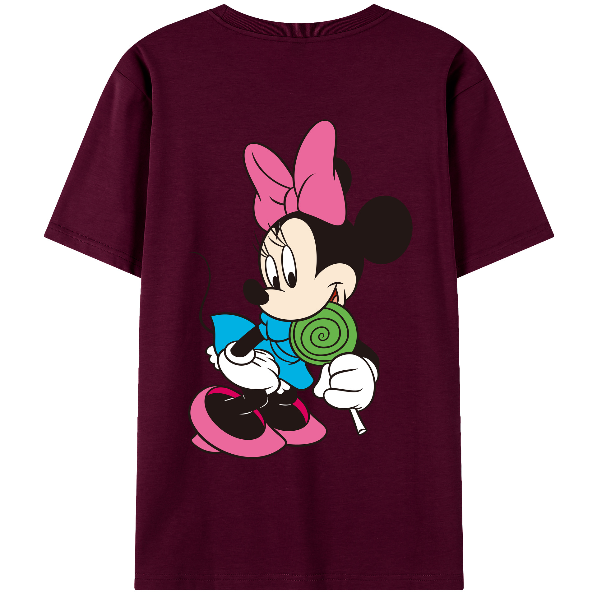（画像用） ミッキーマウス Mickey Mouse レディース半袖Tシャツ(バックプリント)